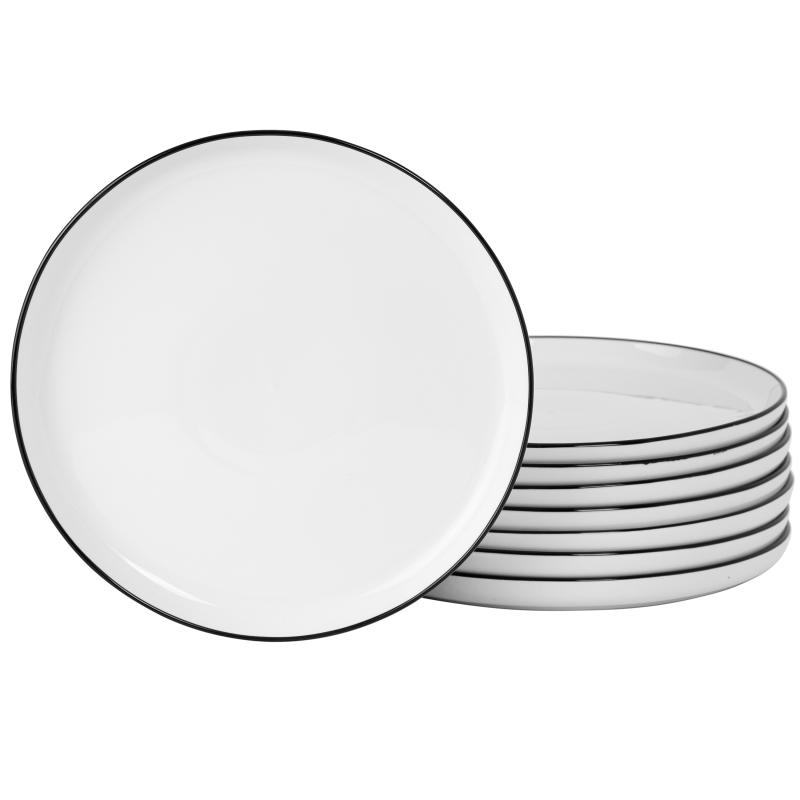 Oslo 8-Piece Porcelain 10.5″ Dinner Plate Set