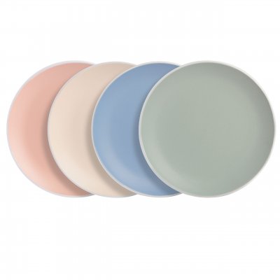 Creamy Tahini 4-Piece Lunch Plate Set