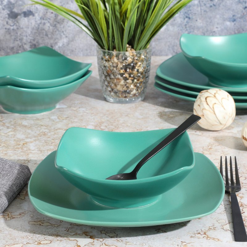 Zen Buffet Matte Porcelain 8-Piece Dinnerware Set