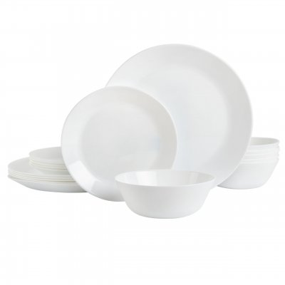 Ultra Round 18-Piece Opal Glass Dinnerware Set