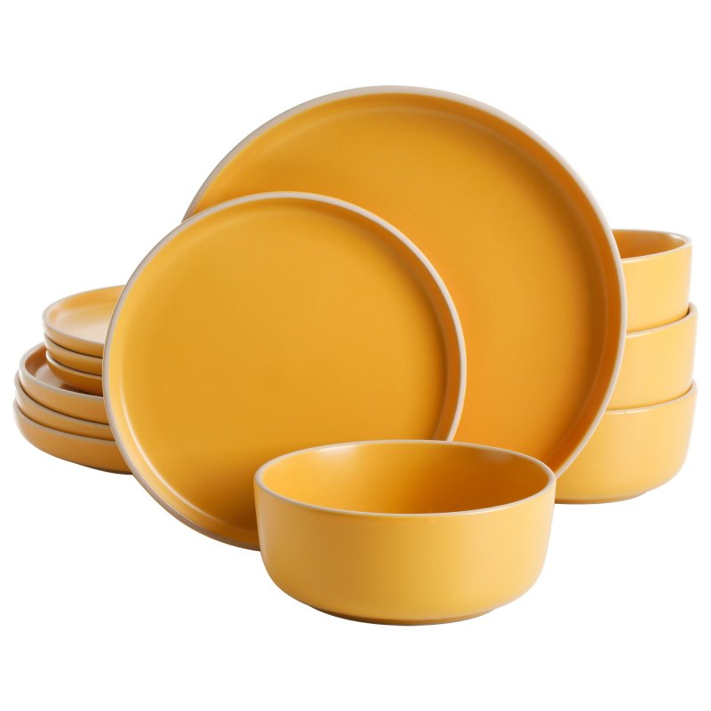 Everyday Essential 12-Piece Stoneware Dinnerware Set