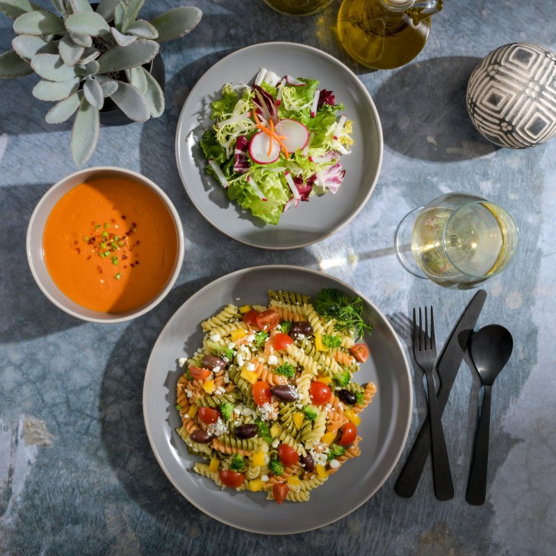 Rockaway 12-Piece Stoneware Dinnerware Set