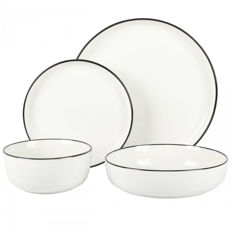 Oslo 16-Piece Porcelain Dinnerware Set