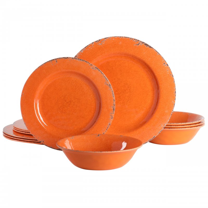 Mauna 12-Piece Melamine Dinnerware Set