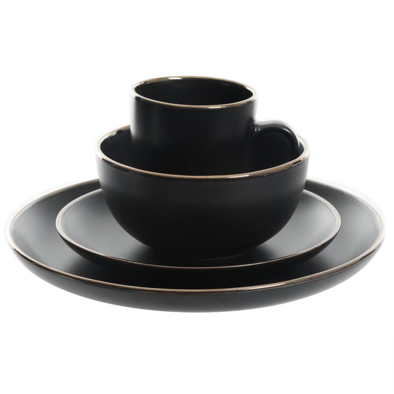 Rockaway Gold 16-Piece Stoneware Dinnerware Set