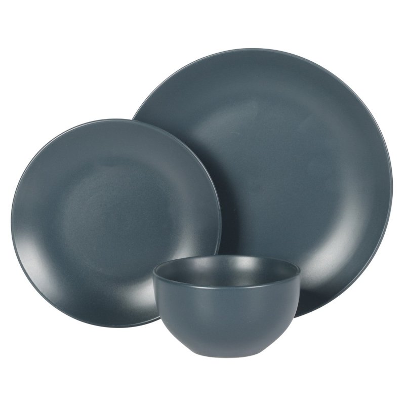Queenslane 12-Piece Stoneware Matte Dinnerware Set