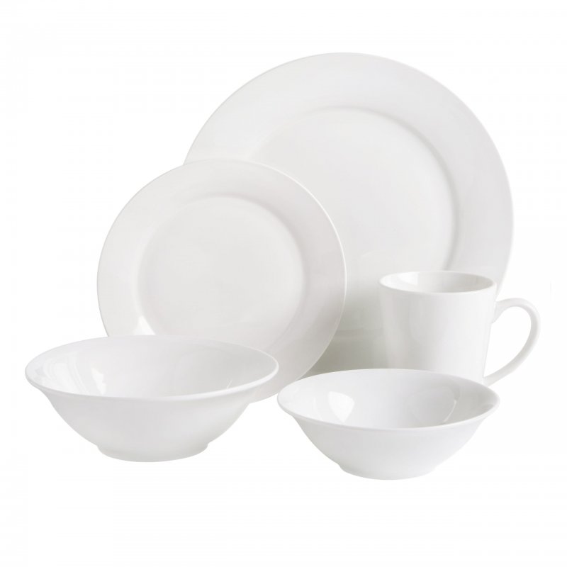 Everyday Round 40-Piece Expanded Fine Ceramic Dinnerware Set