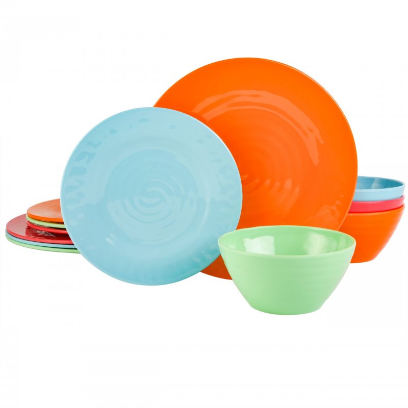 Brist 12-Piece Melamine Dinnerware Set