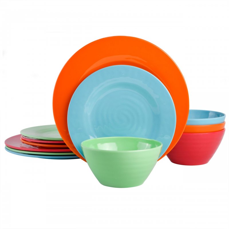 Brist 12-Piece Melamine Dinnerware Set