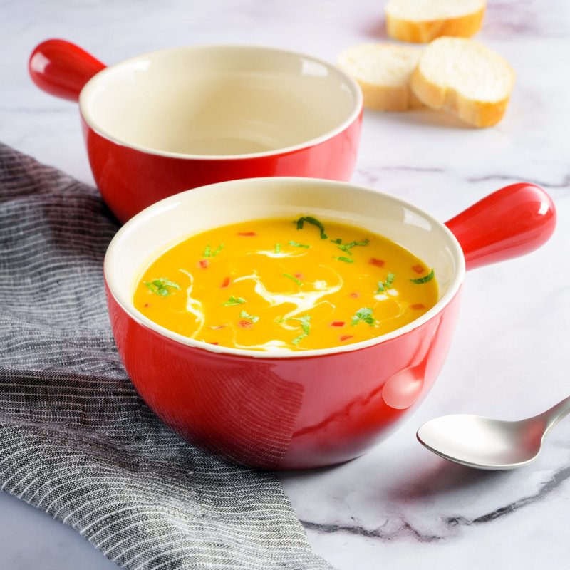 2-Pack 22 OZ Artisan Stoneware Soup Bowl Set