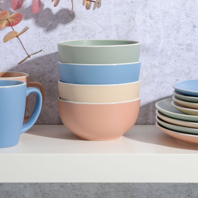 Creamy Tahini 4-Piece Cereal Bowl Set