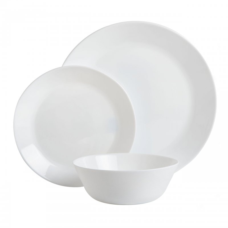 Ultra Round 18-Piece Opal Glass Dinnerware Set
