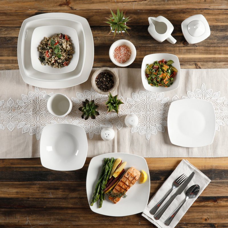 Zen Buffet 39-Piece Porcelain Expanded Dinnerware Set