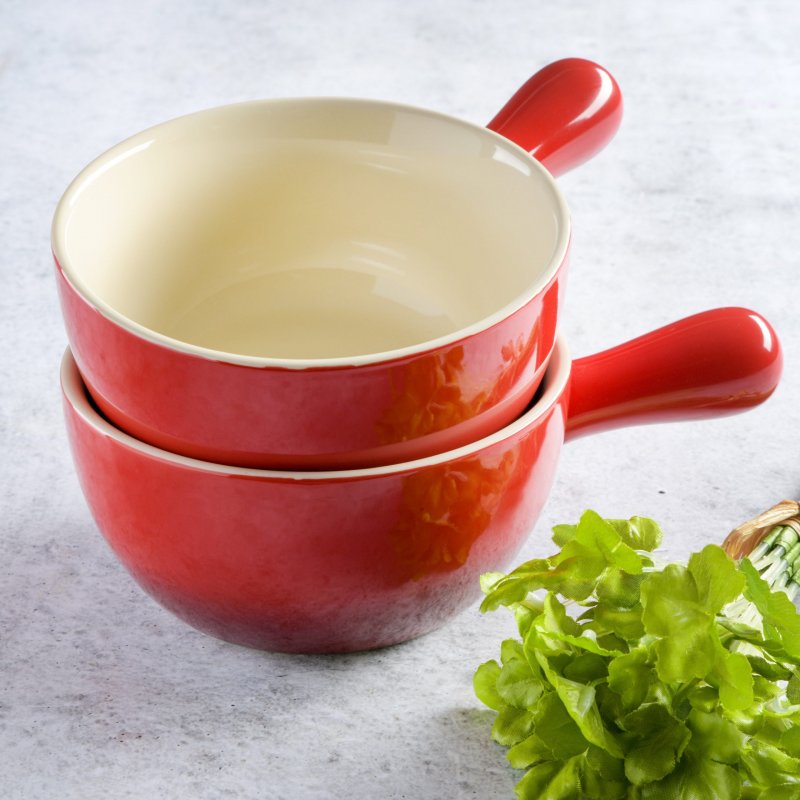 2-Pack 22 OZ Artisan Stoneware Soup Bowl Set