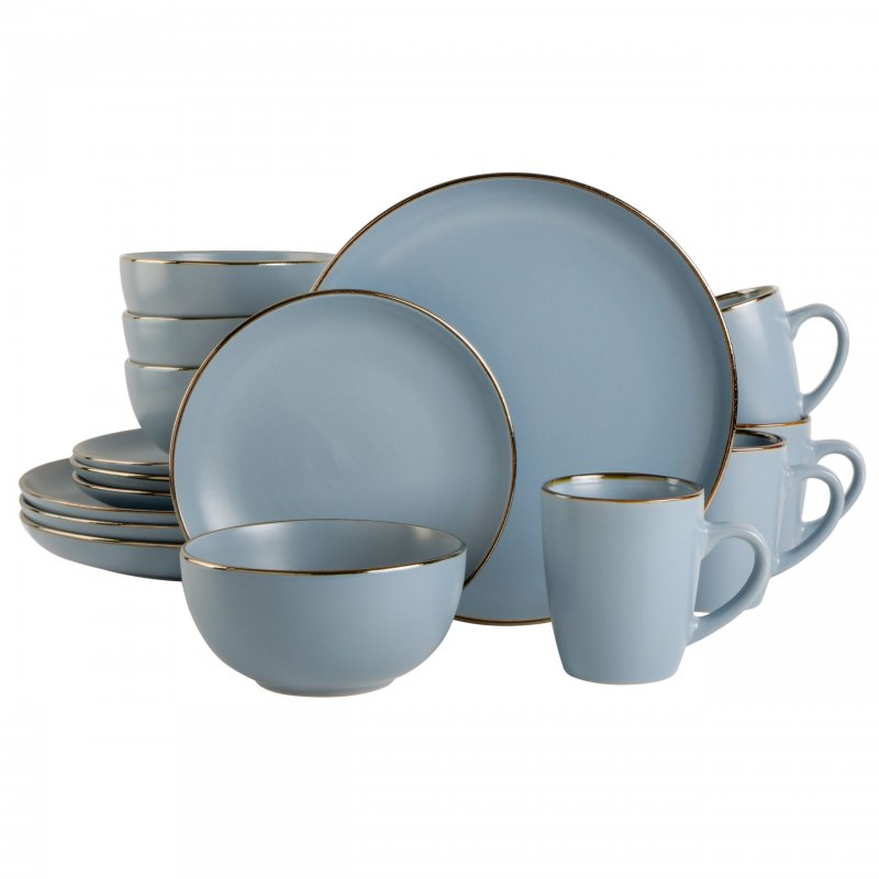 Rockaway Gold 16-Piece Stoneware Dinnerware Set