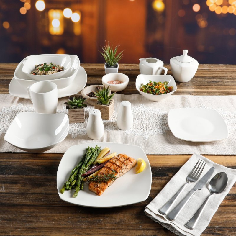 Zen Buffet 39-Piece Porcelain Expanded Dinnerware Set