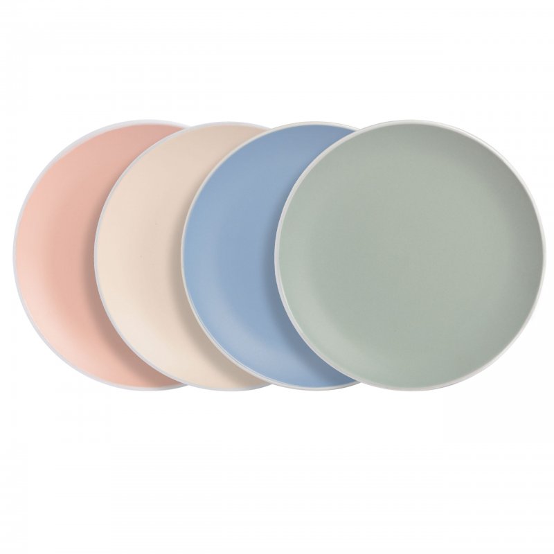 Creamy Tahini 4-Piece Lunch Plate Set