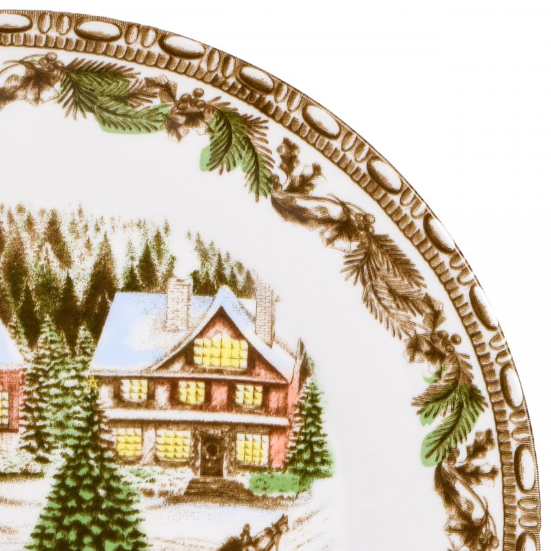 Christmas Toile 16-Piece Dinnerware Set