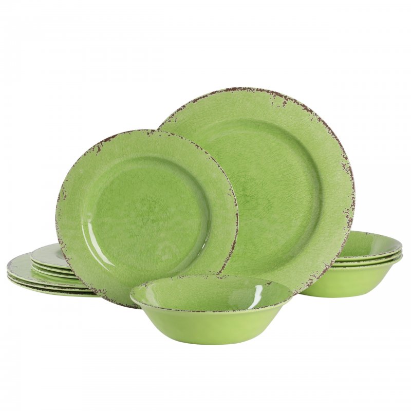 Mauna 12-Piece Melamine Dinnerware Set