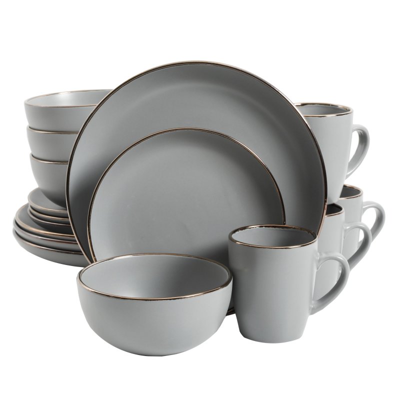 Rockaway Gold 16-Piece Stoneware Dinnerware Set