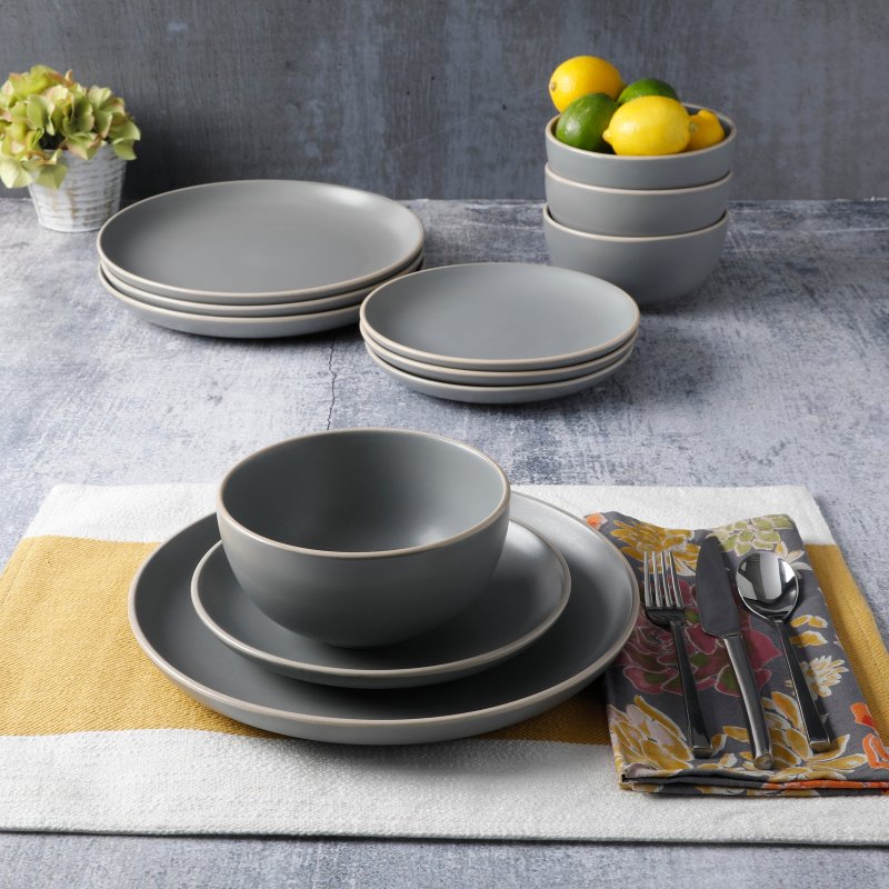 Rockaway 12-Piece Stoneware Dinnerware Set
