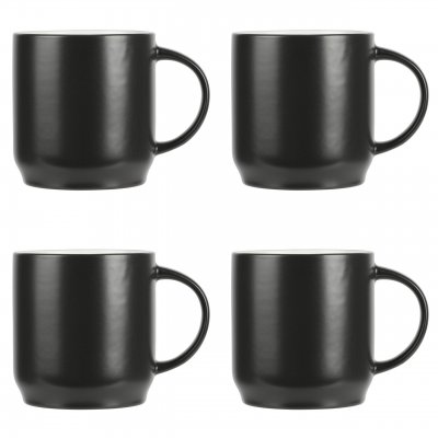 4 Pack Stoneware Stackable Mugs