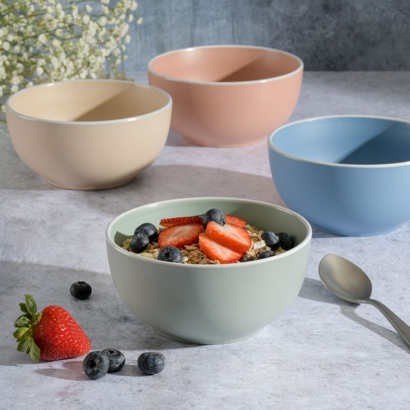 Creamy Tahini 4-Piece Cereal Bowl Set