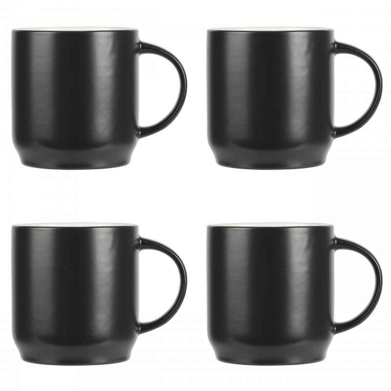 4 Pack Stoneware Stackable Mugs