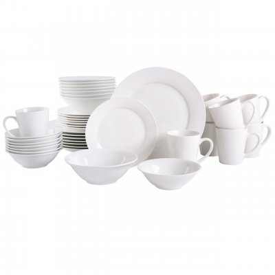 Everyday Round 40-Piece Expanded Fine Ceramic Dinnerware Set