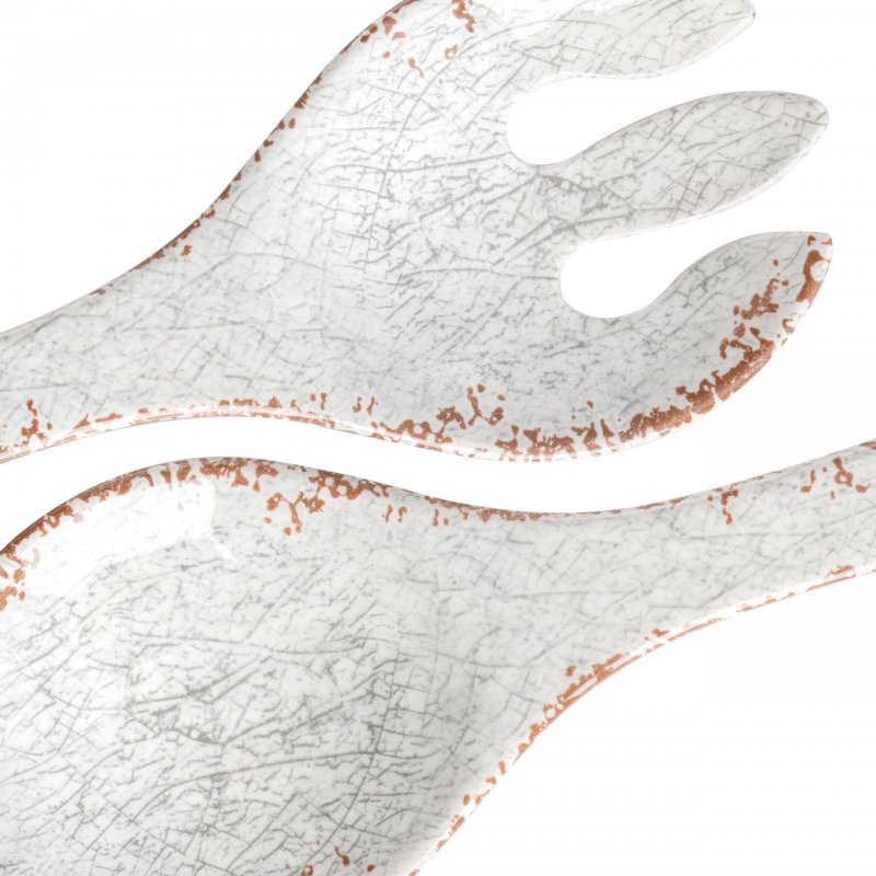 Mauna Melamine 3-Piece 14″ Salad Bowl w/ 2 Servers