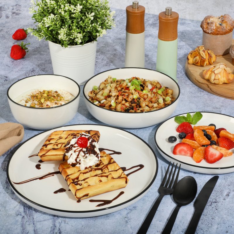 Oslo 16-Piece Porcelain Dinnerware Set