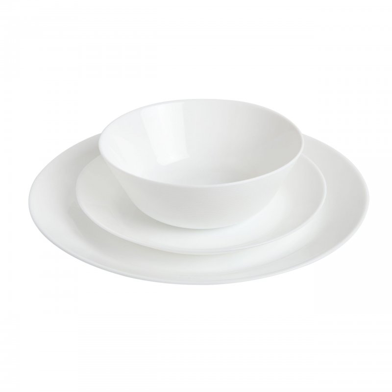 Ultra Round 18-Piece Opal Glass Dinnerware Set