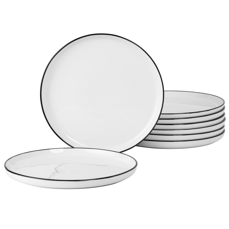 Oslo 8-Piece Porcelain 10.5″ Dinner Plate Set