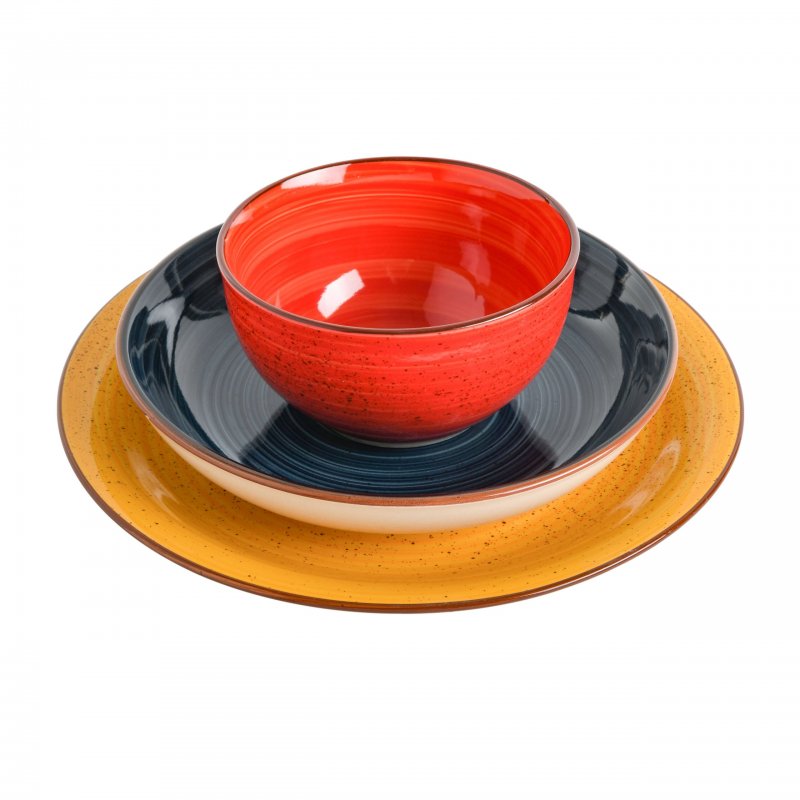 Color Speckle 12-Piece Stoneware Dinnerware Set