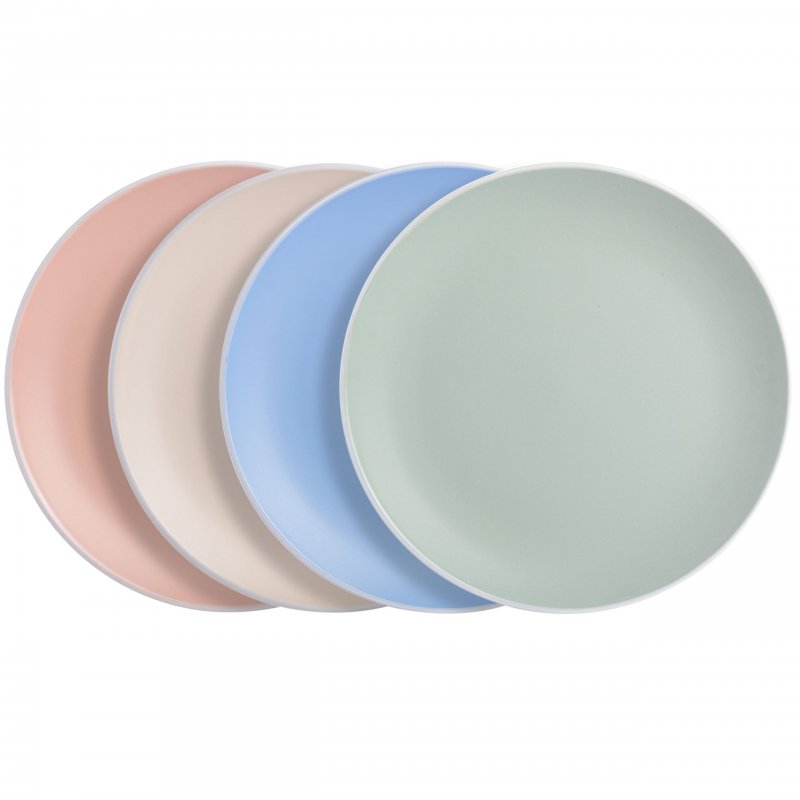 Creamy Tahini 4-Piece Dinner Plate Set