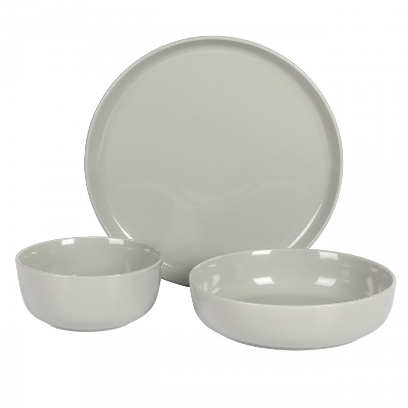 Oslo 12-Piece Porcelain Double Bowl Dinnerware Set