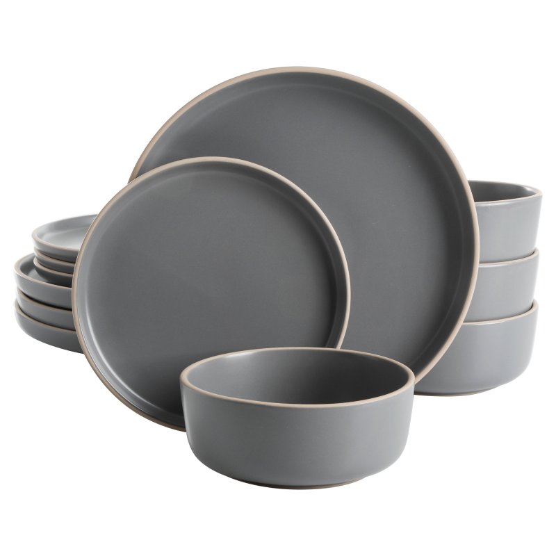 Everyday Essential 12-Piece Stoneware Dinnerware Set