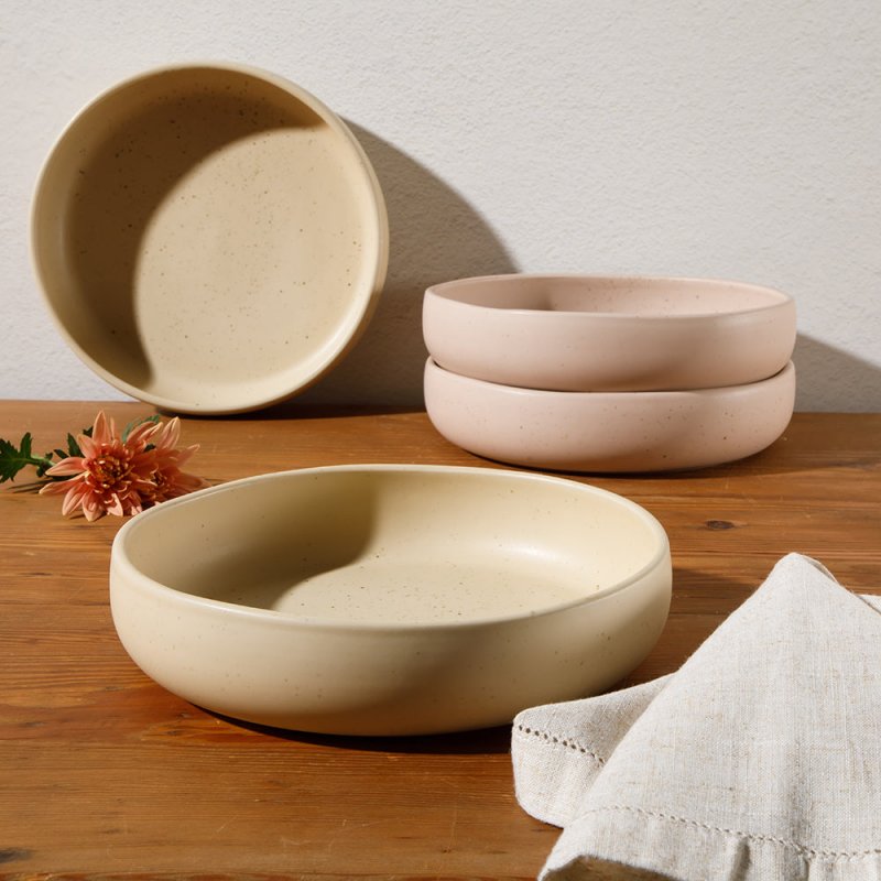 Clay 4 Piece Meal, Dinner, Pasta Bowl Set